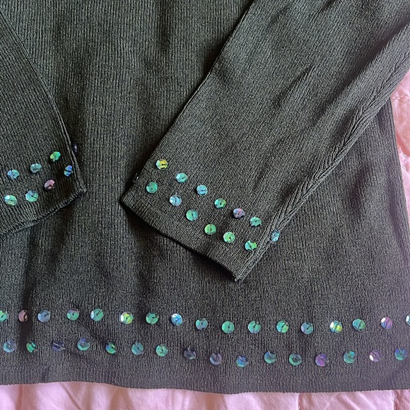 Olive Green Silk Lined Debra Deroo Blouse - Picture 3 of 6
